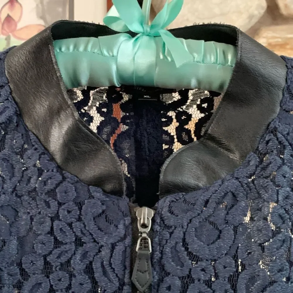 Stella dot lace bomber